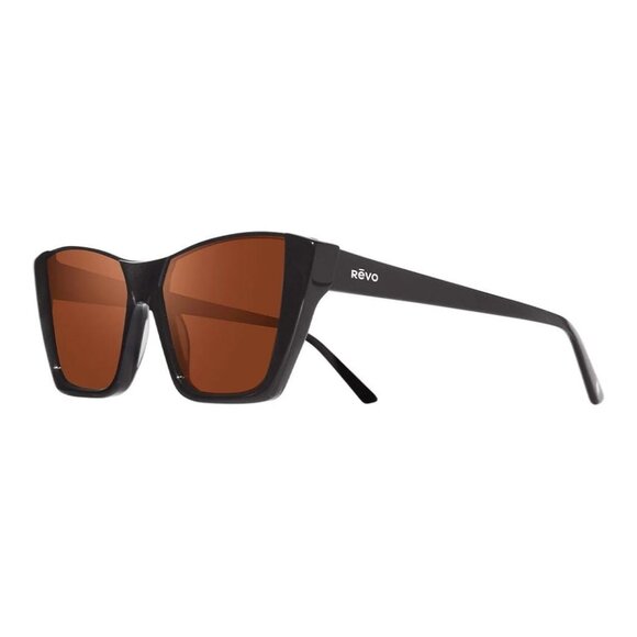 New REVO Chelsea Black Polarised Square RE 2216 01 GO Sunglasses Women - Picture 1 of 4